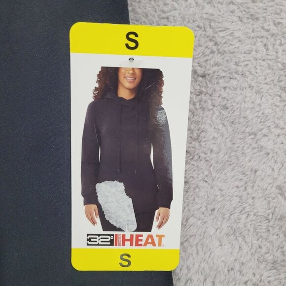 NEW 32 Degree Heat Womens S Black Pullover Hoodie Sweatshirt// 26PT - Picture 3 of 8